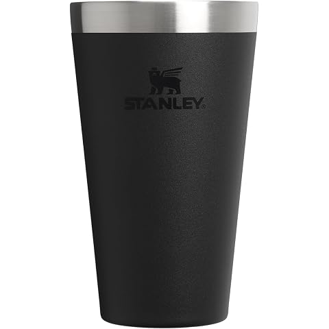 Stanley - Copo T&eacute;rmico para Cerveja, 473ml, para Bebidas Quentes ou Frias, Black 2.0